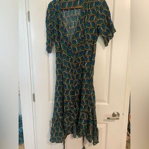 Colorful Wrap Dress